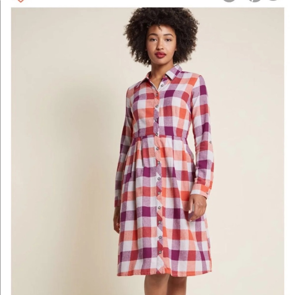 Modcloth buffalo plaid dress OP